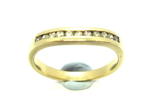 9CT GOLD & Channel Set DIAMOND Ring