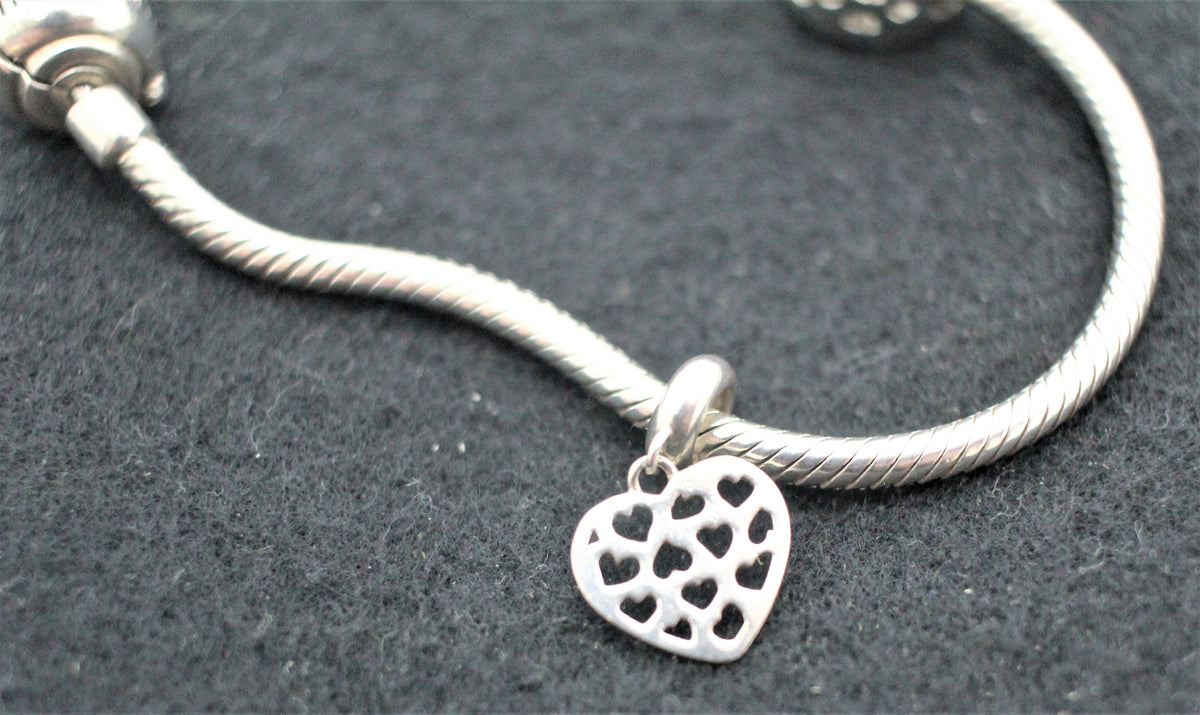 Michael Hill Silver 925 Charm Bracelet with Charms Elegant