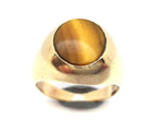 1950s 9ct Yellow GOLD & Tigers Eye Signet Ring