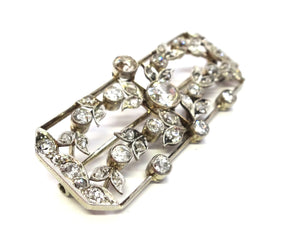 ANTIQUE 18ct White Gold, Bellé Epoque DIAMOND Brooch VAL $16,000