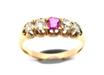 ANTIQUE 15ct Gold, Diamond & PINK SAPPHIRE Ring VAL $2,850