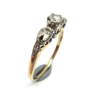 ANTIQUE 18ct Yellow Gold & Diamond Ring