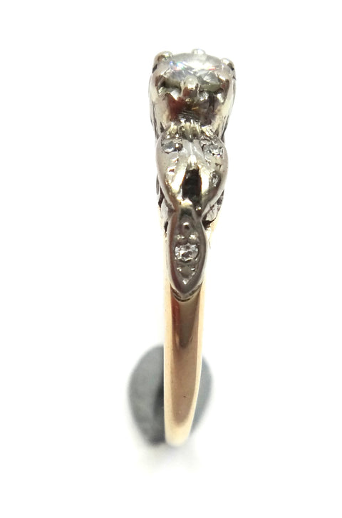 ANTIQUE 18ct Yellow Gold & Diamond Ring