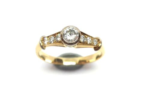 18ct Yellow Gold & DIAMOND Ring VAL $3,025