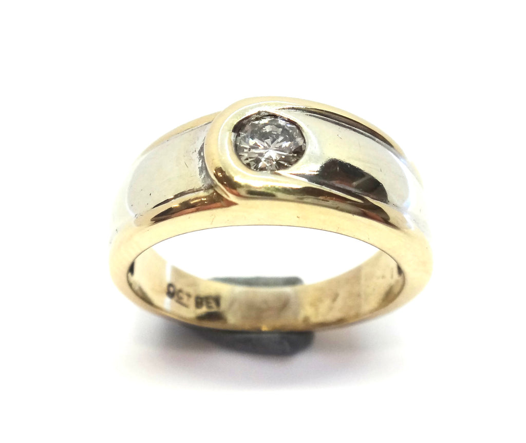 Mens 9ct Gold & DIAMOND Ring