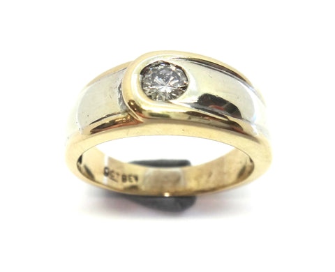 Mens 9ct Gold & DIAMOND Ring