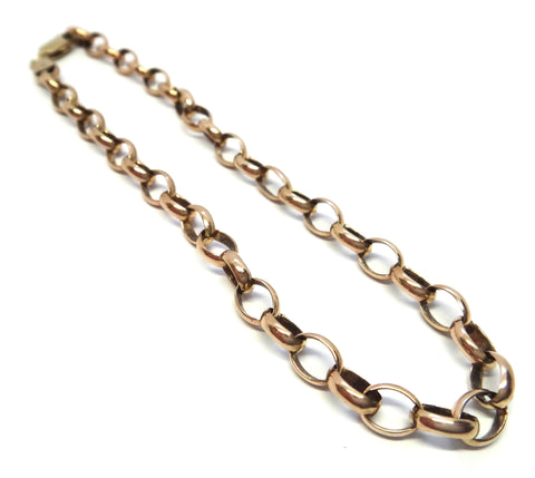 9ct Rose GOLD Belcher Link Bracelet