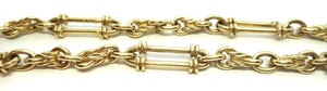 9ct Yellow GOLD Albert/Fob Chain Necklace c.1960