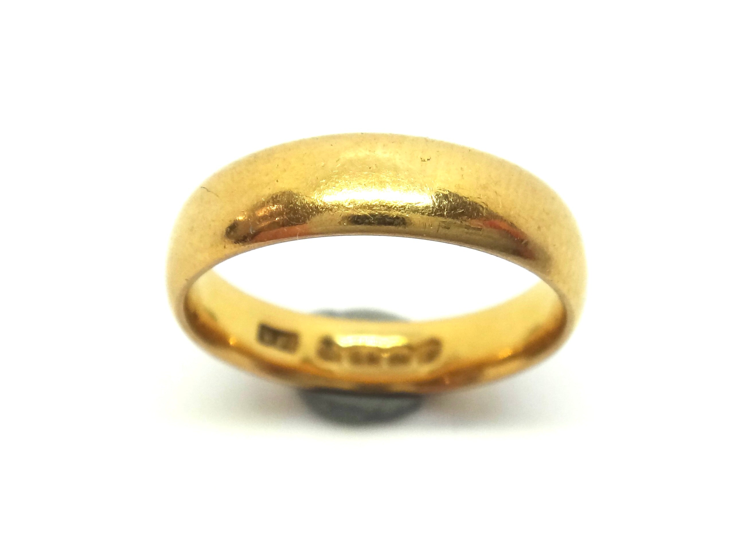ANTIQUE 22ct Yellow GOLD Band Ring - Birmingham 1923