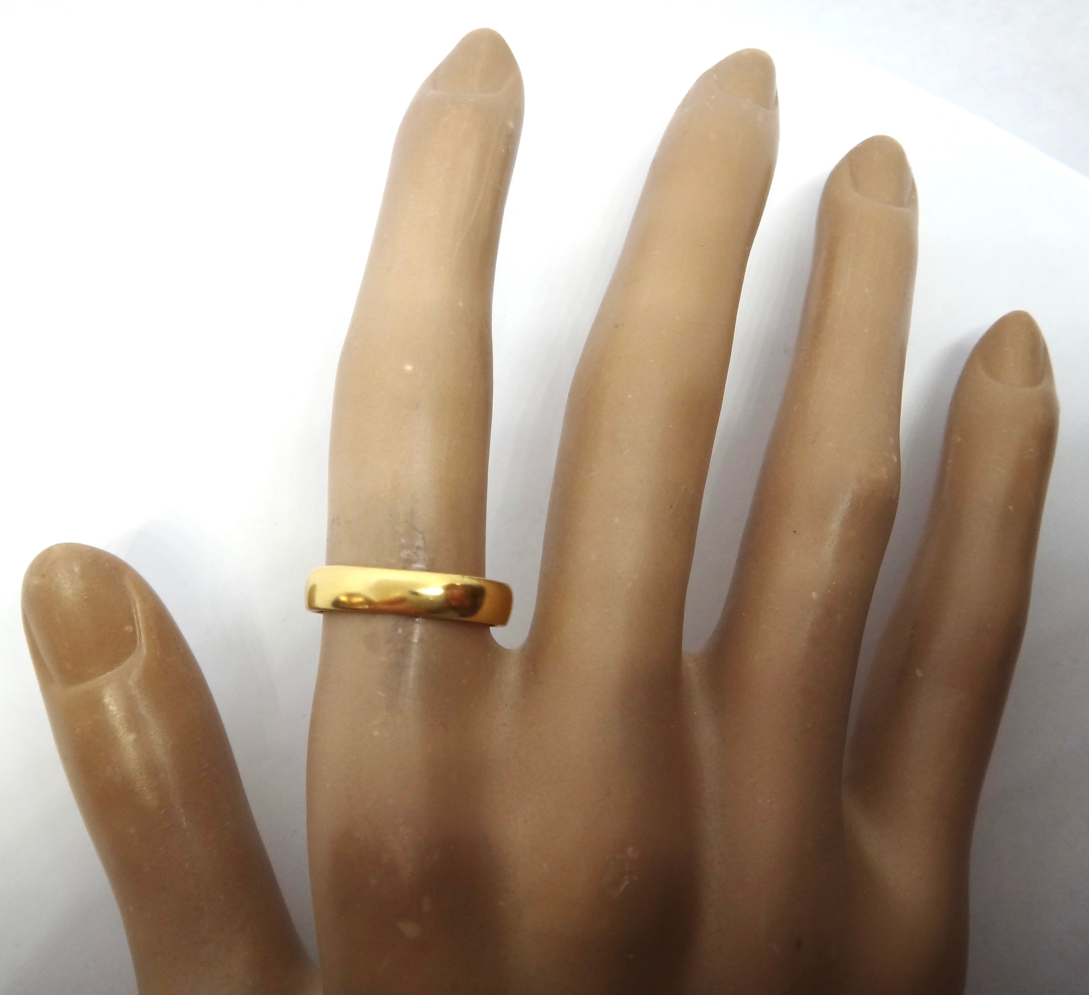 Australian Made ANTIQUE 22ct Yellow GOLD Band Ring c.1930