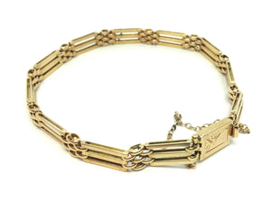 9ct Yellow GOLD Gate Link Bracelet