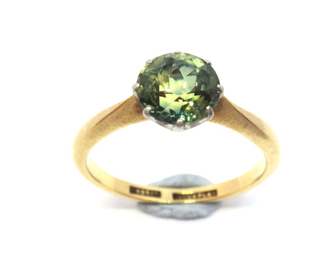 ANTIQUE 18ct Gold & Parti Sapphire Ring c.1910 - VAL $6,500