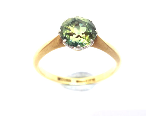 ANTIQUE 18ct Gold & Parti Sapphire Ring c.1910 - VAL $6,500