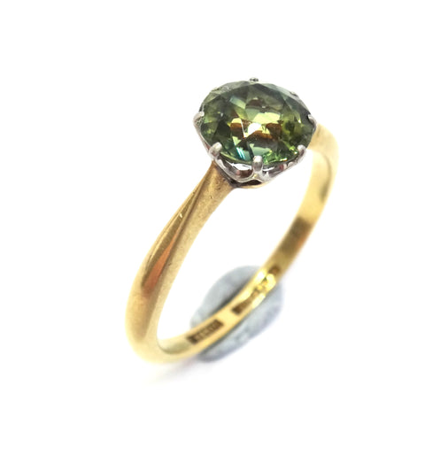 ANTIQUE 18ct Gold & Parti Sapphire Ring c.1910 - VAL $6,500