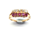 ANTIQUE 14ct Gold, Ruby & Diamond Ring - VAL $3,500