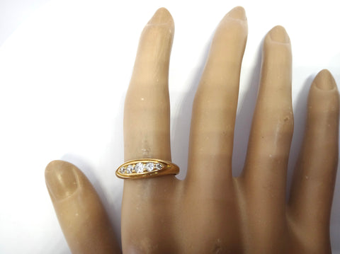 ANTIQUE 18ct Yellow Gold & 5 Stone Diamond Ring, London 1910