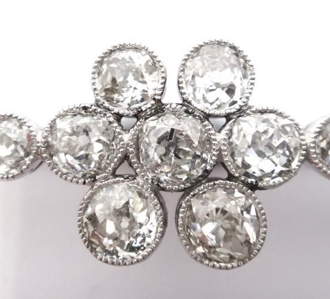 ANTIQUE Platinum & Diamond Bar Brooch c.1905 - VAL $17,000