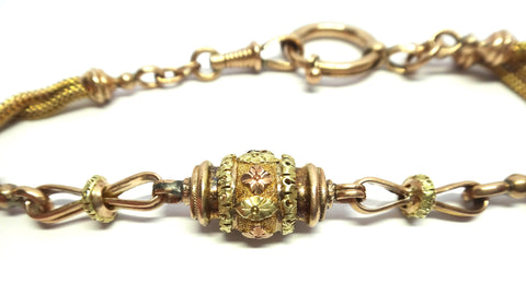 ANTIQUE 9ct Gold Albertina Bracelet c.1880