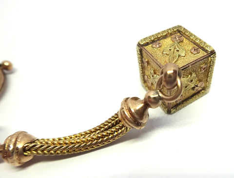 ANTIQUE 9ct Gold Albertina Bracelet c.1880