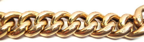 Chunky ANTIQUE 9ct Rose Gold Bracelet c.1900