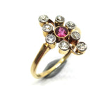 ANTIQUE 18ct Gold Ruby & Diamond Ring - VAL $3,100