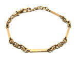 Antique 9ct Gold Bar & Chain Link Bracelet c.1900