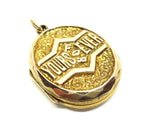Victorian 9ct Yellow GOLD Double Locket Pendant, c.1880
