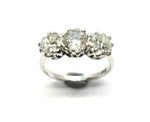 ANTIQUE 18ct Gold & 3 Stone Old Mine Cut DIAMOND Ring - VAL $29,000