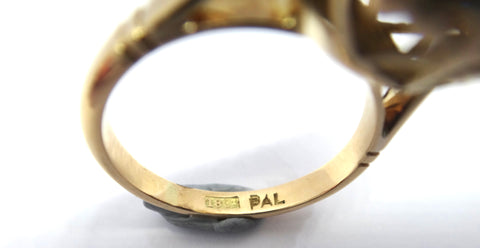 1950s 18ct Gold, Zircon & Diamond Ring - VAL $3,900