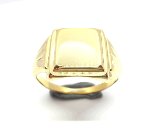 9ct Yellow Gold Square Signet Ring