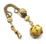 ANTIQUE 15ct & 9ct Gold Albertina Fob Chain c.1880