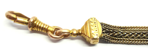 ANTIQUE 15ct & 9ct Gold Albertina Fob Chain c.1880