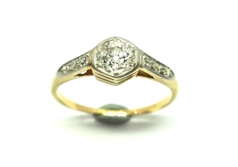 ANTIQUE 18ct Gold & Diamond Ring c.1900 - VAL $5,500
