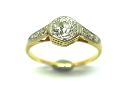 ANTIQUE 18ct Gold & Diamond Ring c.1900 - VAL $5,500