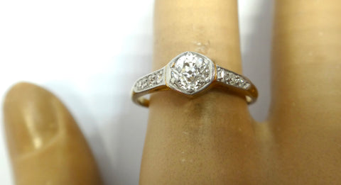 ANTIQUE 18ct Gold & Diamond Ring c.1900 - VAL $5,500