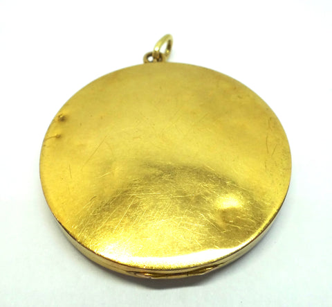 European Belle Epoque 18ct Gold & Diamond Locket Pendant c.1895-1905