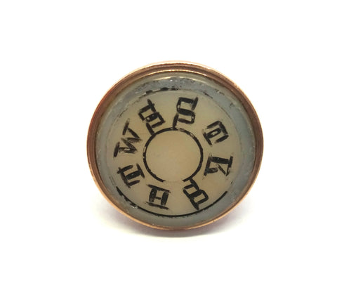 ANTIQUE 9ct Gold & White Chalcedony MASONIC Seal Fob - Birmingham 1909