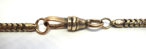 ANTIQUE 9ct Yellow Gold Snake Link Choker Necklace c.1890