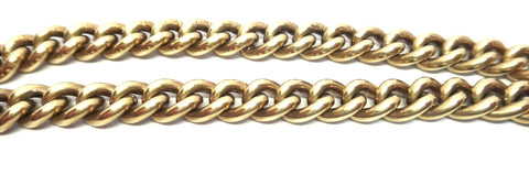 Heavy ANTIQUE 9ct Yellow Gold Albert Chain Necklace c.1900