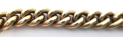 Heavy ANTIQUE 9ct Yellow Gold Albert Chain Necklace c.1900