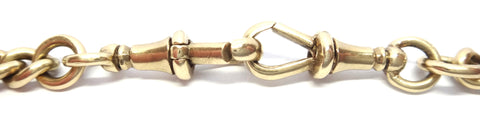Heavy ANTIQUE 9ct Yellow Gold Albert Chain Necklace c.1900