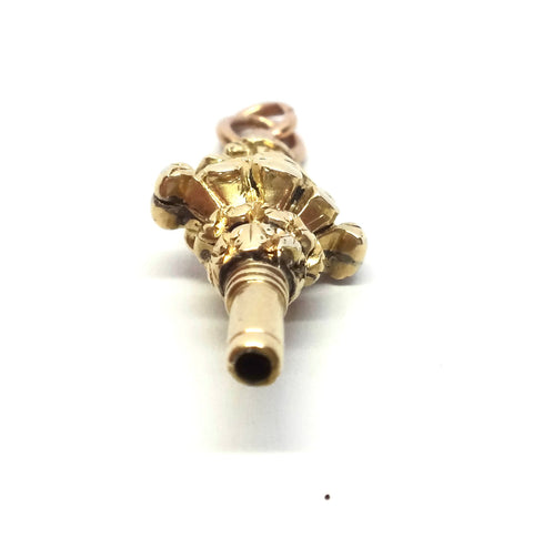 ANTIQUE 15ct Gold Watch Key Pendant c.1880