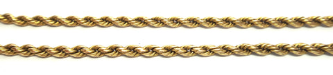 ANTIQUE 15ct Yellow Gold Rope Twist Necklace c.1900