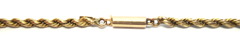 ANTIQUE 15ct Yellow Gold Rope Twist Necklace c.1900