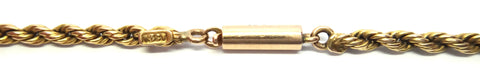 ANTIQUE 15ct Yellow Gold Rope Twist Necklace c.1900
