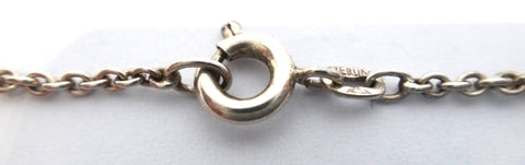 ANTIQUE Silver, Turquoise & Pearl Heart Pendant Necklace c.1900