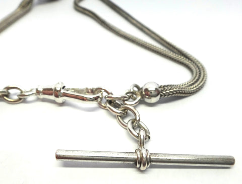 ANTIQUE Silver Albertina Bracelet c.1890-1900