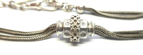 ANTIQUE Silver Albertina Bracelet c.1890-1900