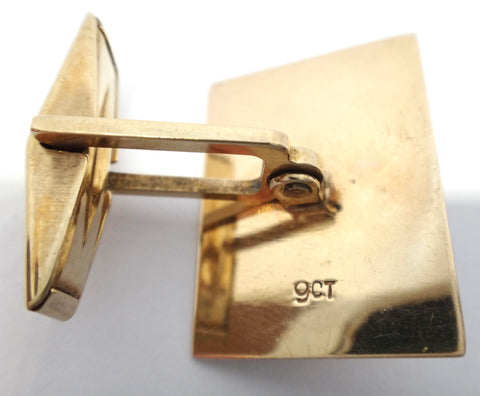 1970s 9ct Yellow Gold & OPAL Cufflinks