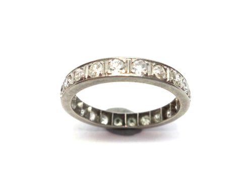 ART DECO Platinum & Diamond Full Eternity Ring c.1920 - VAL $6,500